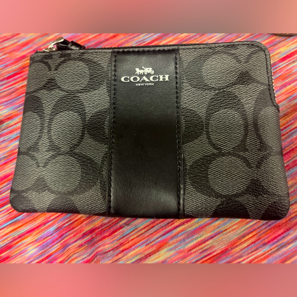 Coach corner zip wristlet